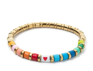 Enamel Mini Tube Tile Bracelet