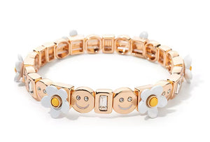 Smiley Face Daisy Tile Bracelet