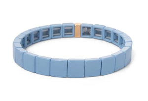 Enamel Square Shape Tile Bracelet