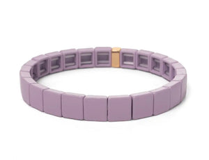 Enamel Square Shape Tile Bracelet