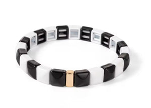 Enamel Studded Tile Bracelet