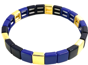 Mixed Color Square Tile Bracelet