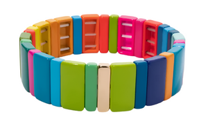 Large Rectangular Brick Tile Bracelet