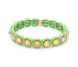 Gold & Enamel Stone Bracelet