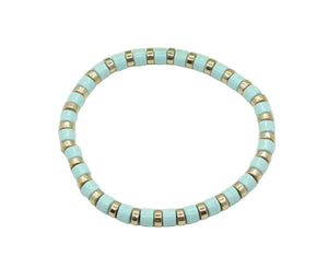 Mini Enamel Tube Tile Bracelet