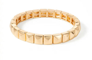 All Gold Enamel Studded Tile Bracelet