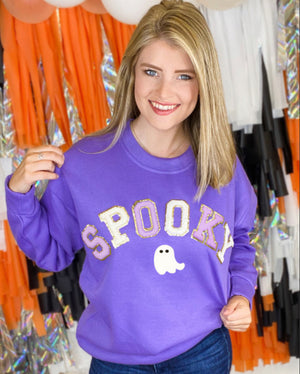 Chenille "Spooky" Sweatshirt