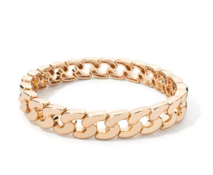 Stretchy Gold Chain Link Bracelet