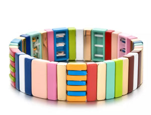 Large Rectangular Brick Tile Bracelet