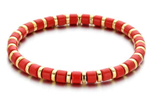 Enamel Mini Tube Tile Bracelet