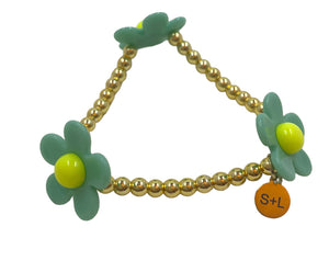 Acrylic Flower Bracelet