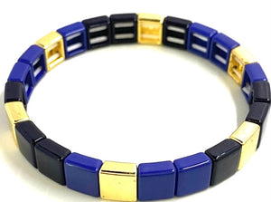 Mixed Color Square Tile Bracelet