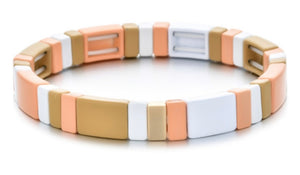Mixed Color & Shape Enamel Tile Bracelet