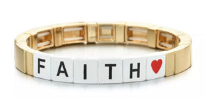 Faith Square Enamel Tile Bracelet